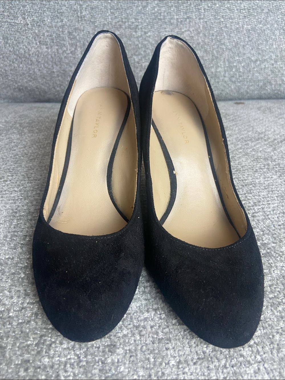 Ann Taylor Black Suede Women’s wedge Pumps size 6